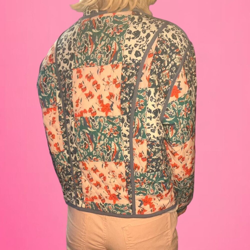 Quilted boho reversible patchwork jacket - image 4